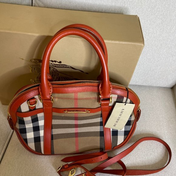 BURBERRY CHECKED HANDBAG - Picture 1 of 11